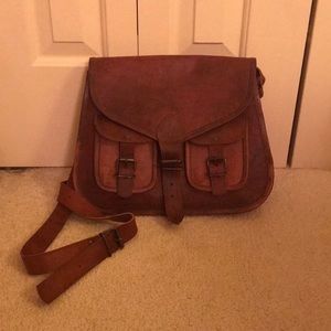 Komal’s Passion Leather Messenger Tote Bag